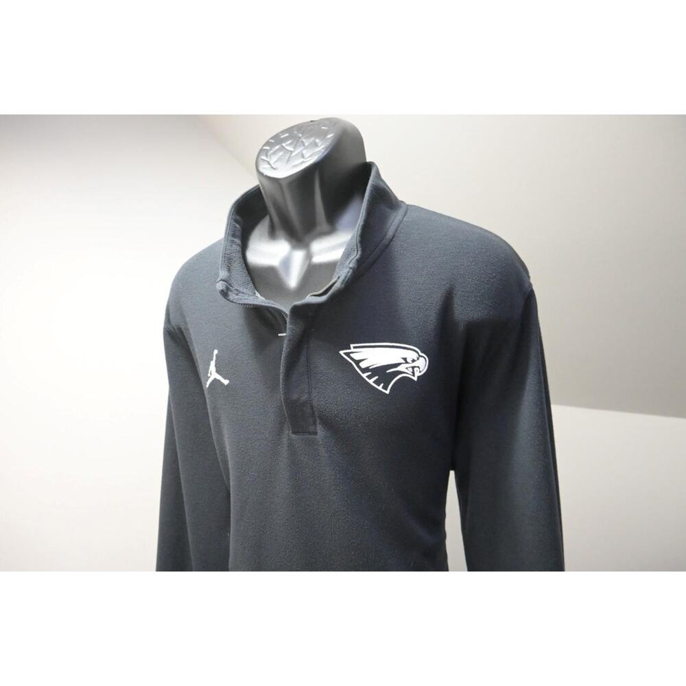 Nike Jordan 1/4 Zip Neck Jacket Black Eagles Logo Dri Fit Mens Sz‎ 2XL XXL
